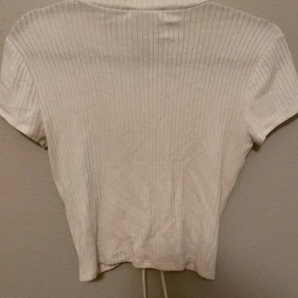 Reformation White Renee Crop Top Size Medium - Picture 4 of 5